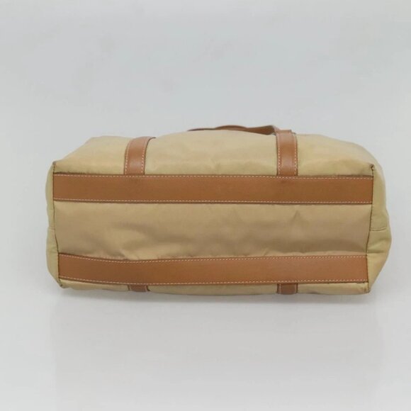 PRADA Tote Bag Nylon Beige Silver Auth 131176 - Picture 7 of 16